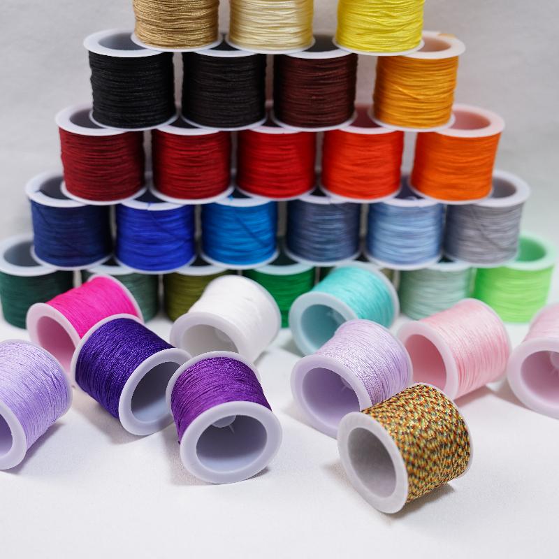 Ribbon Wired Satin - 새로운 50M 0.8mm 공예용 나일론 코드,