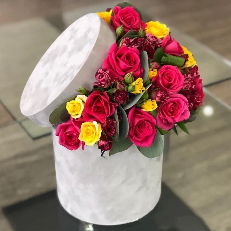 3 개/대 둥근 모양 벨벳 선물 상자 꽃집 꽃 홀더 양 - Florist Supply Buckets 리뷰 및 가격