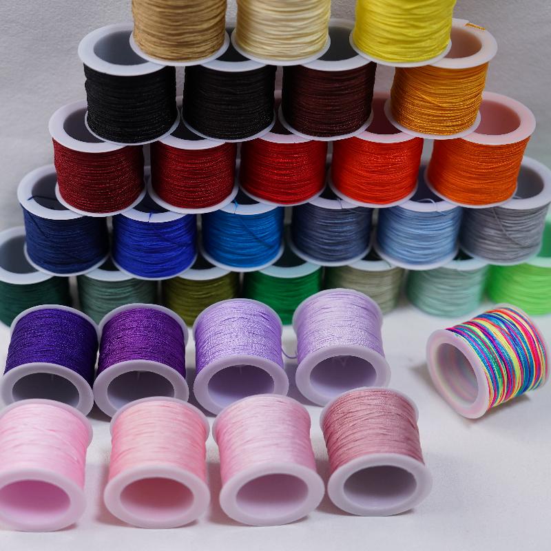 새로운 50M 0.8mm 공예용 나일론 코드, 쥬얼리  - Ribbon Wired Satin 리뷰 및 가격